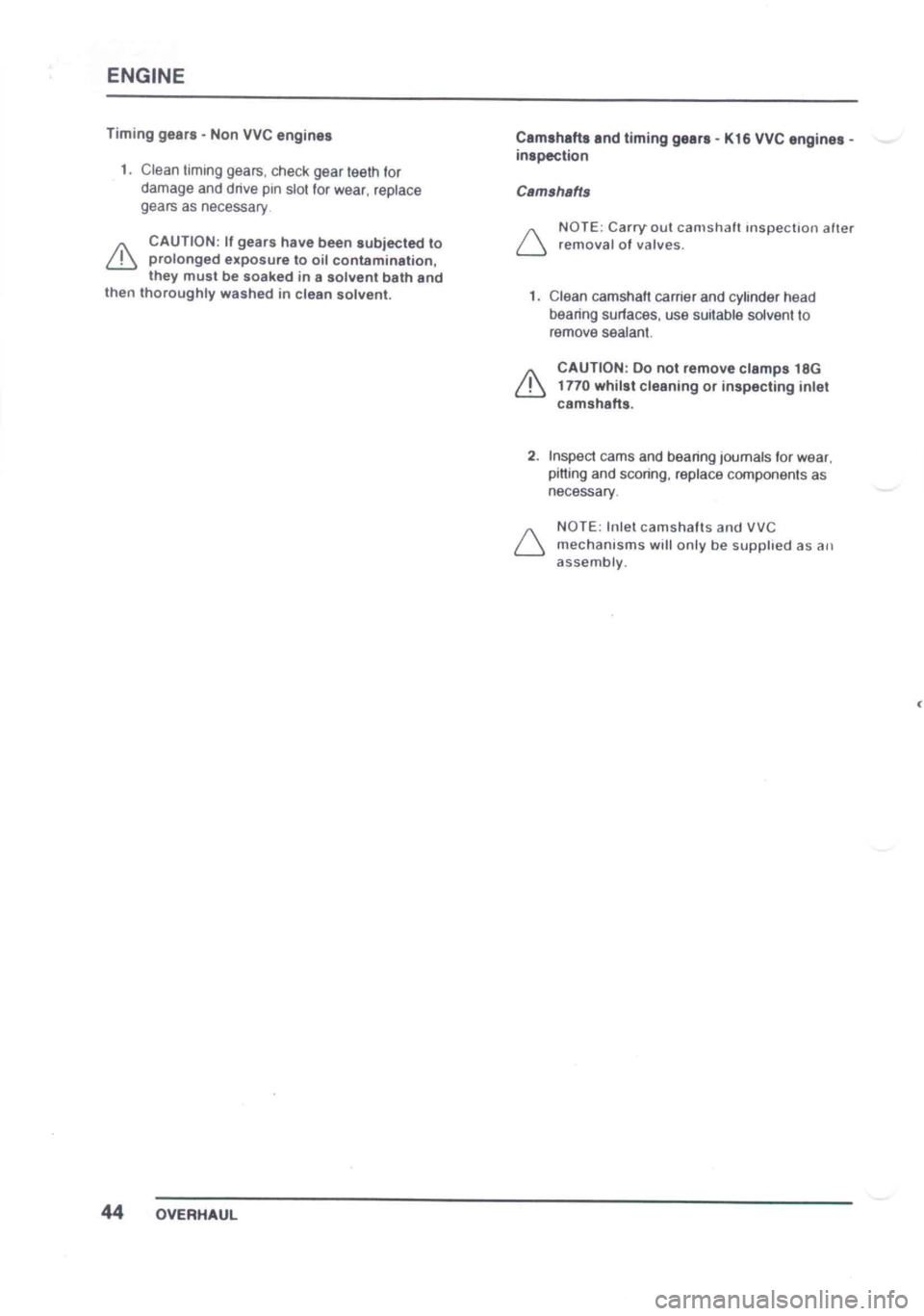 LOTUS ELISE 2001  Service Repair Manual 