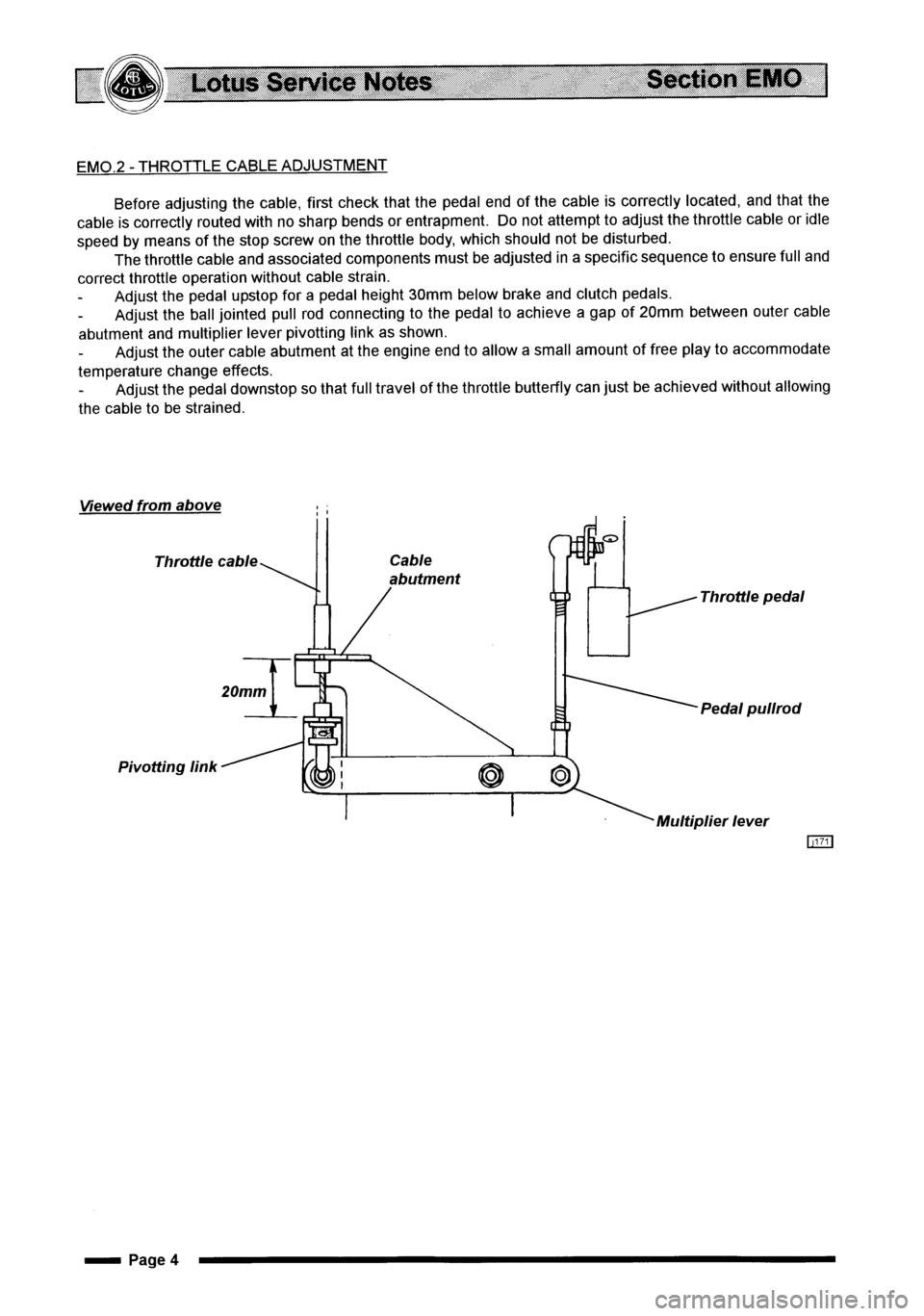 LOTUS ELISE 2001  Service Repair Manual 