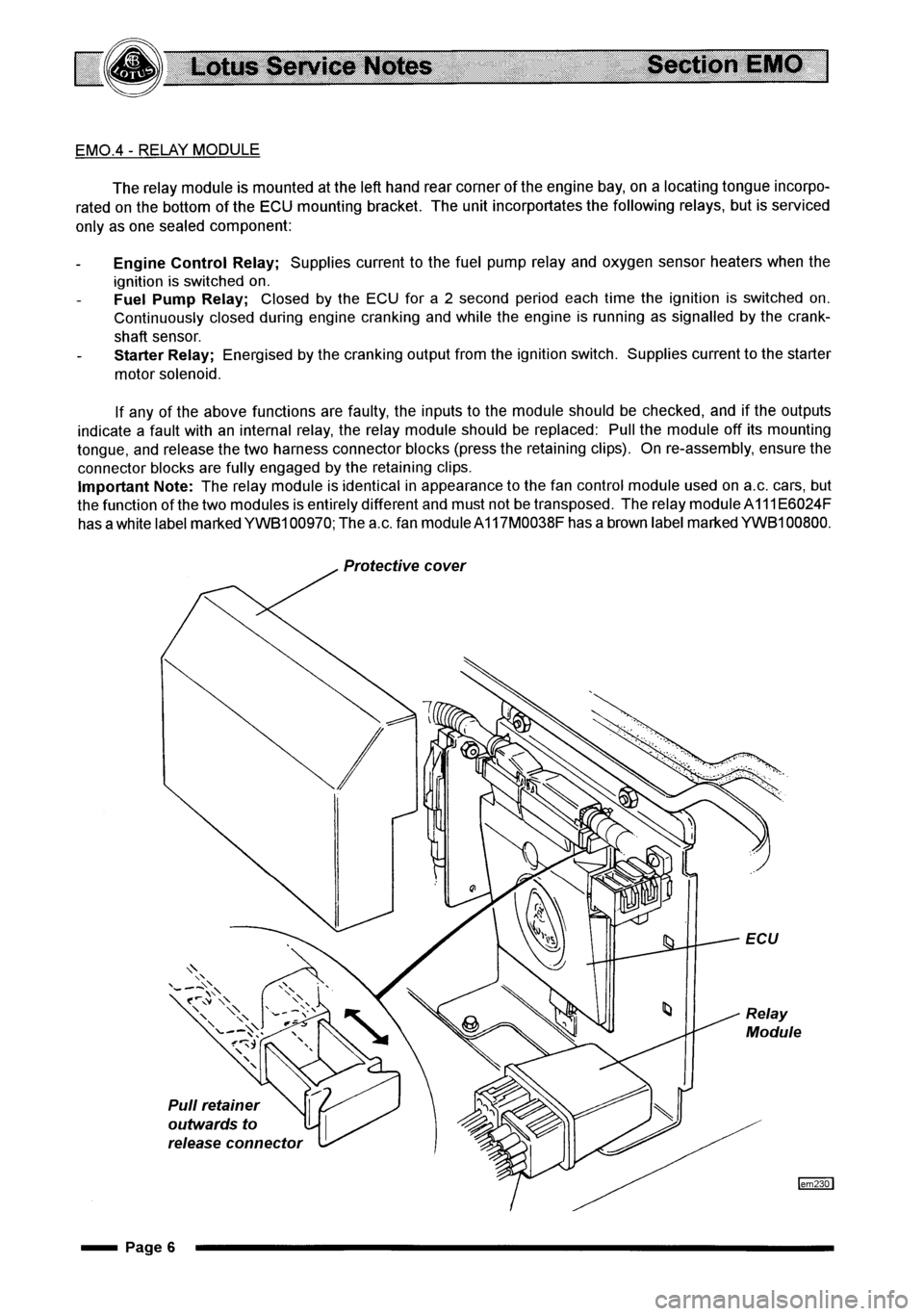 LOTUS ELISE 2001  Service Repair Manual 