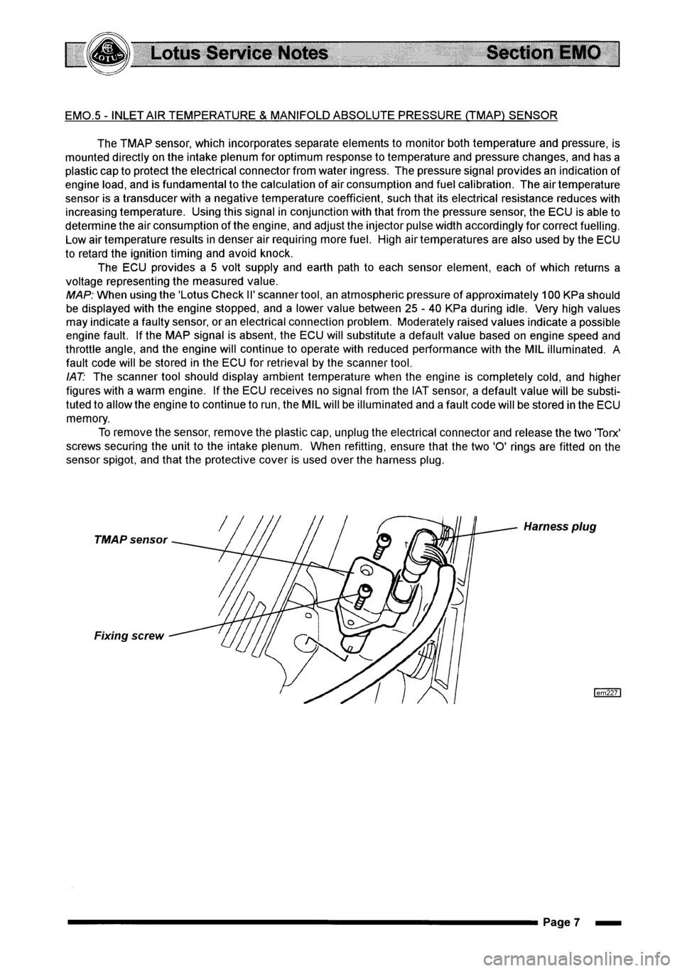 LOTUS ELISE 2001  Service Repair Manual 