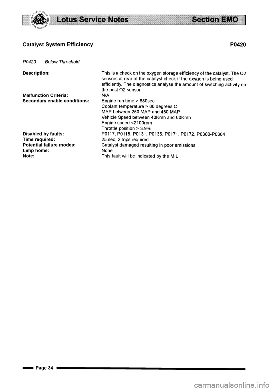 LOTUS ELISE 2001  Service Repair Manual 