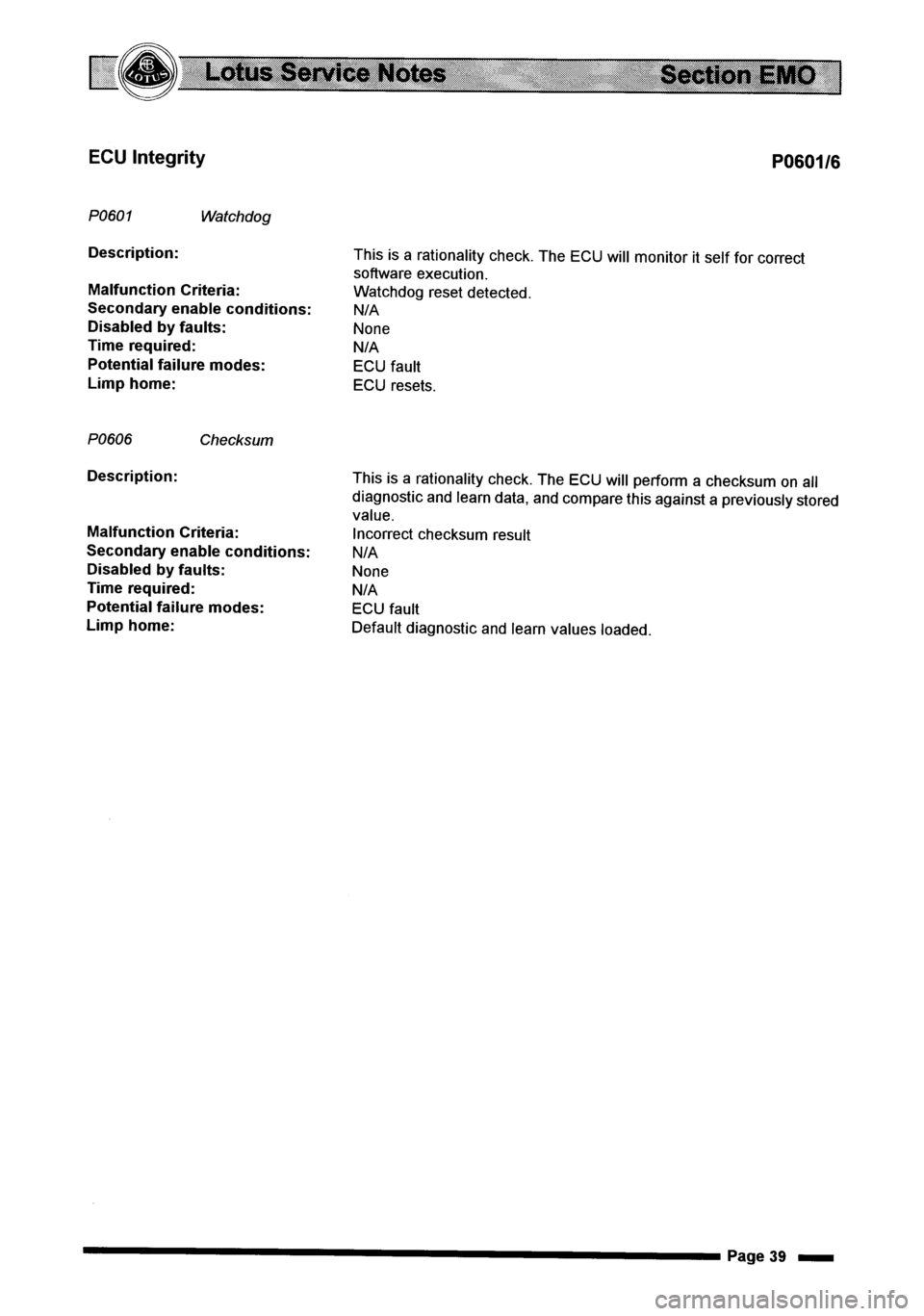LOTUS ELISE 2001  Service Repair Manual 