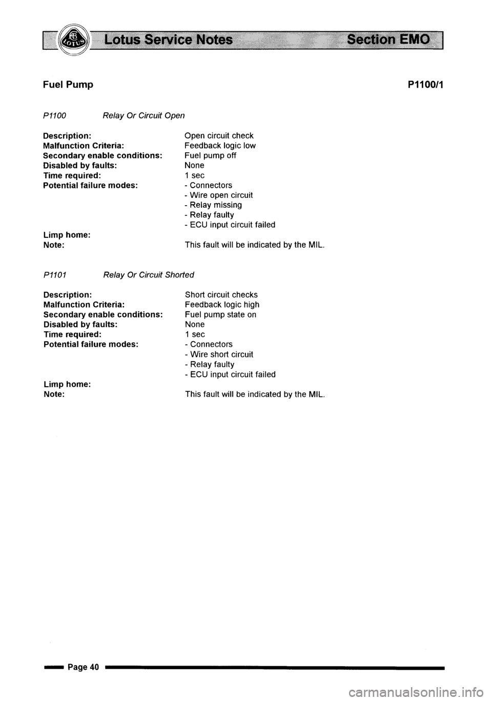 LOTUS ELISE 2001  Service Repair Manual 