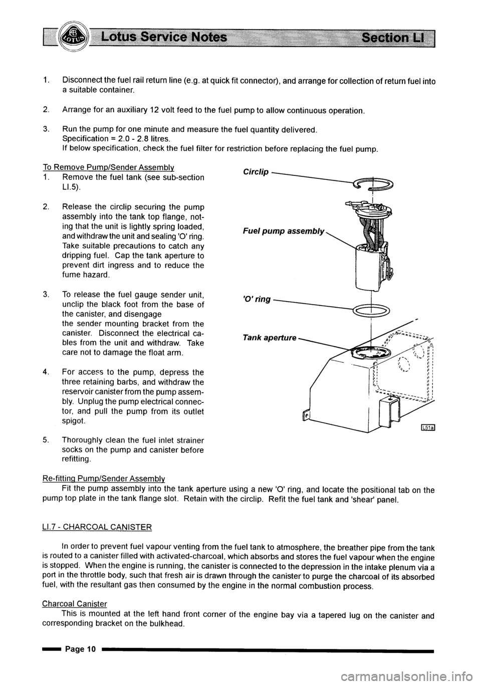 LOTUS ELISE 2001  Service Repair Manual 