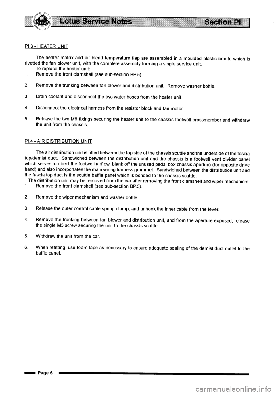 LOTUS ELISE 2001  Service Repair Manual 