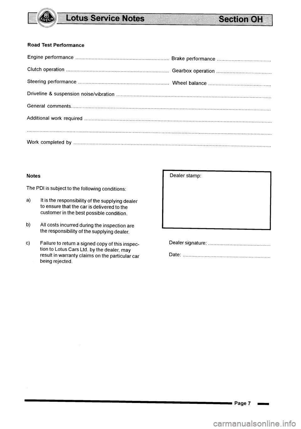 LOTUS ELISE 2001  Service Repair Manual 