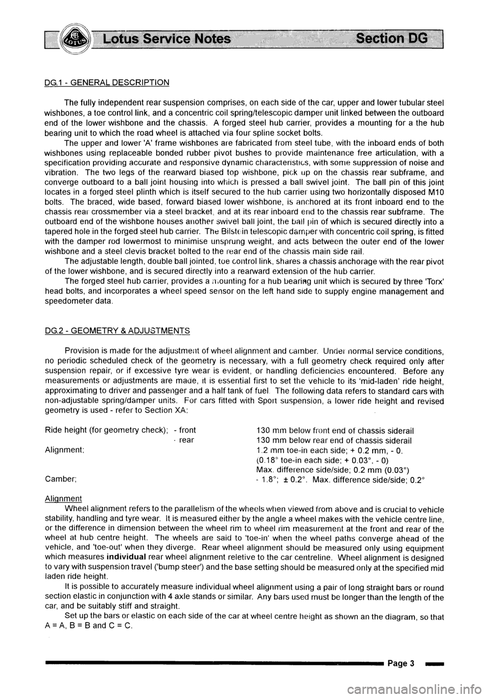 LOTUS ELISE 2001  Service Repair Manual 