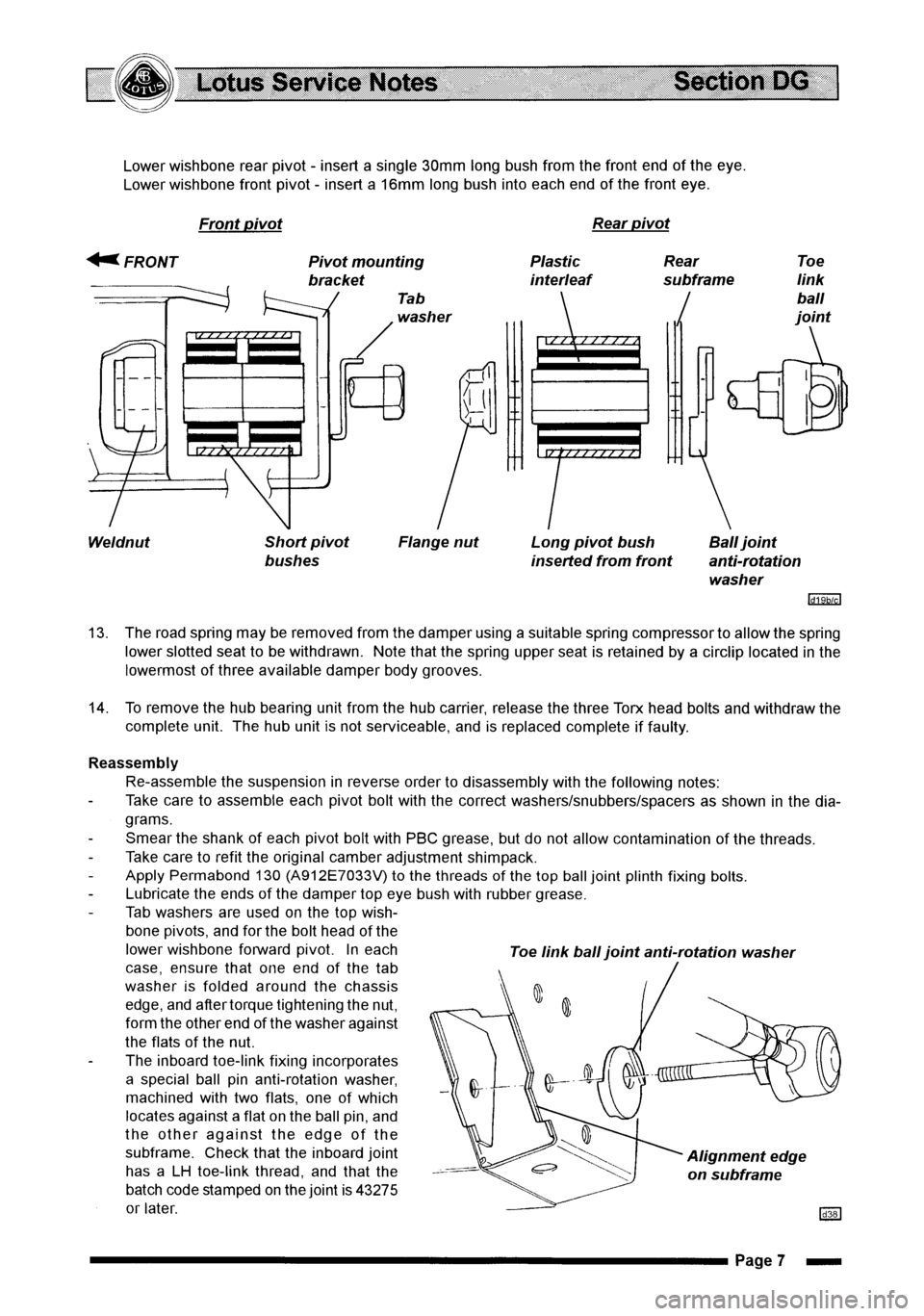 LOTUS ELISE 2001  Service Repair Manual 