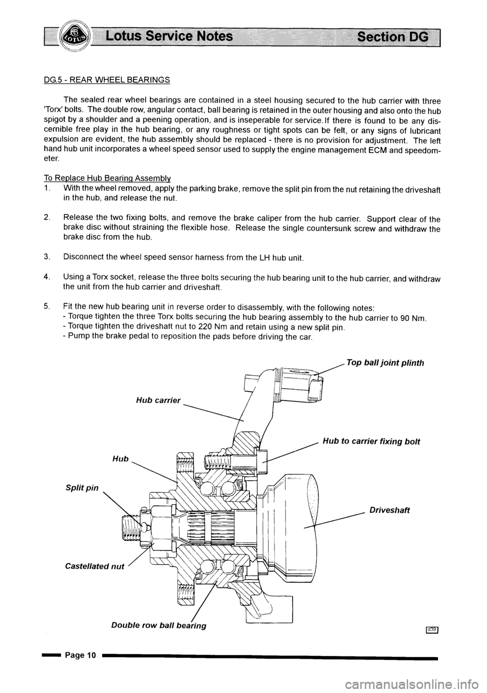 LOTUS ELISE 2001  Service Repair Manual 