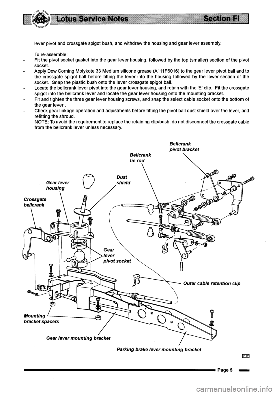 LOTUS ELISE 2001  Service Repair Manual 