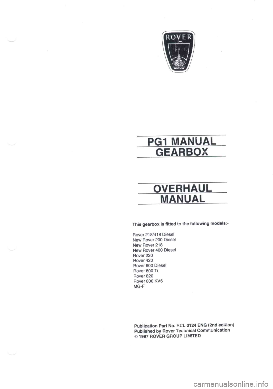 LOTUS ELISE 2001  Service Repair Manual 