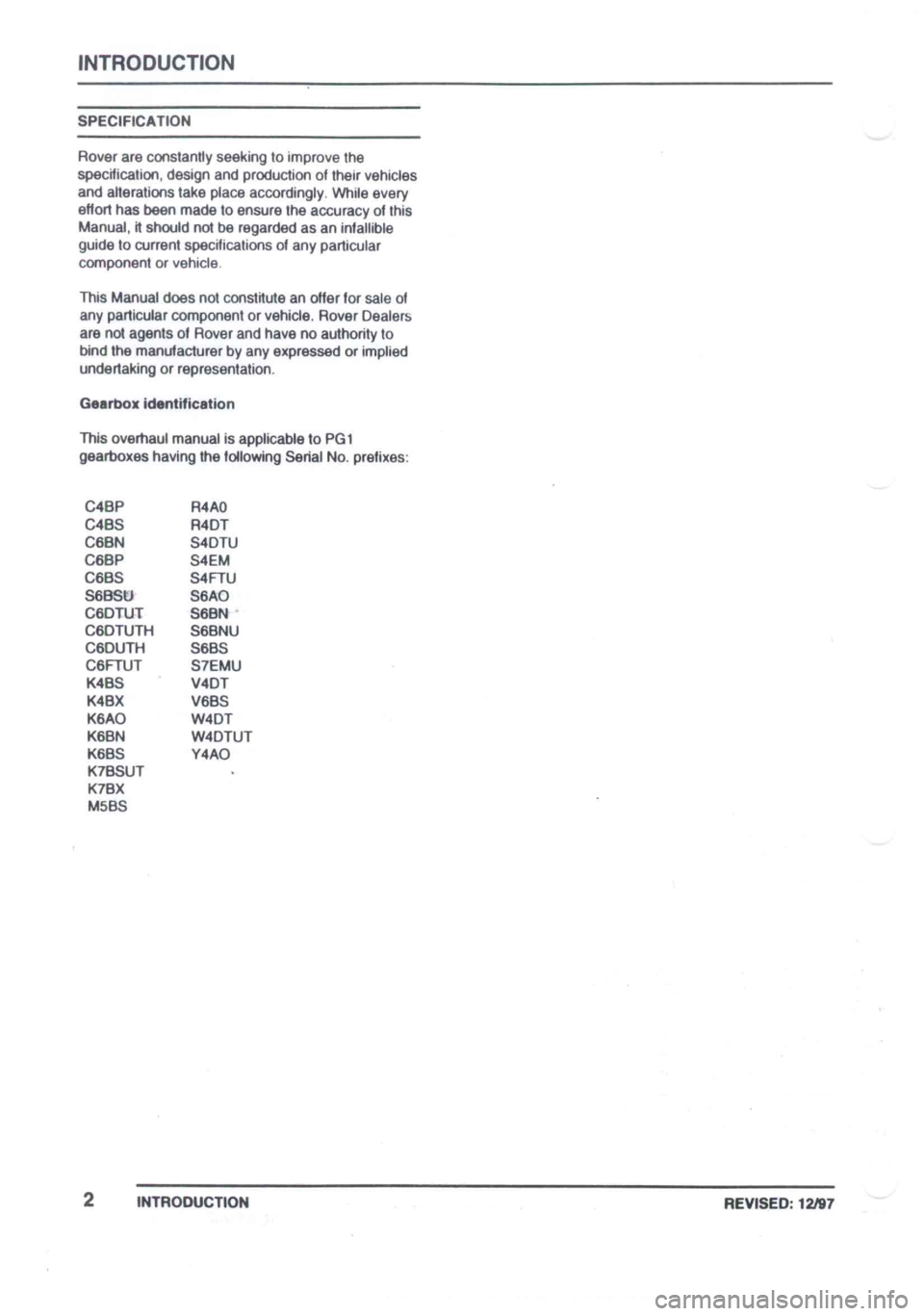 LOTUS ELISE 2001  Service Repair Manual 