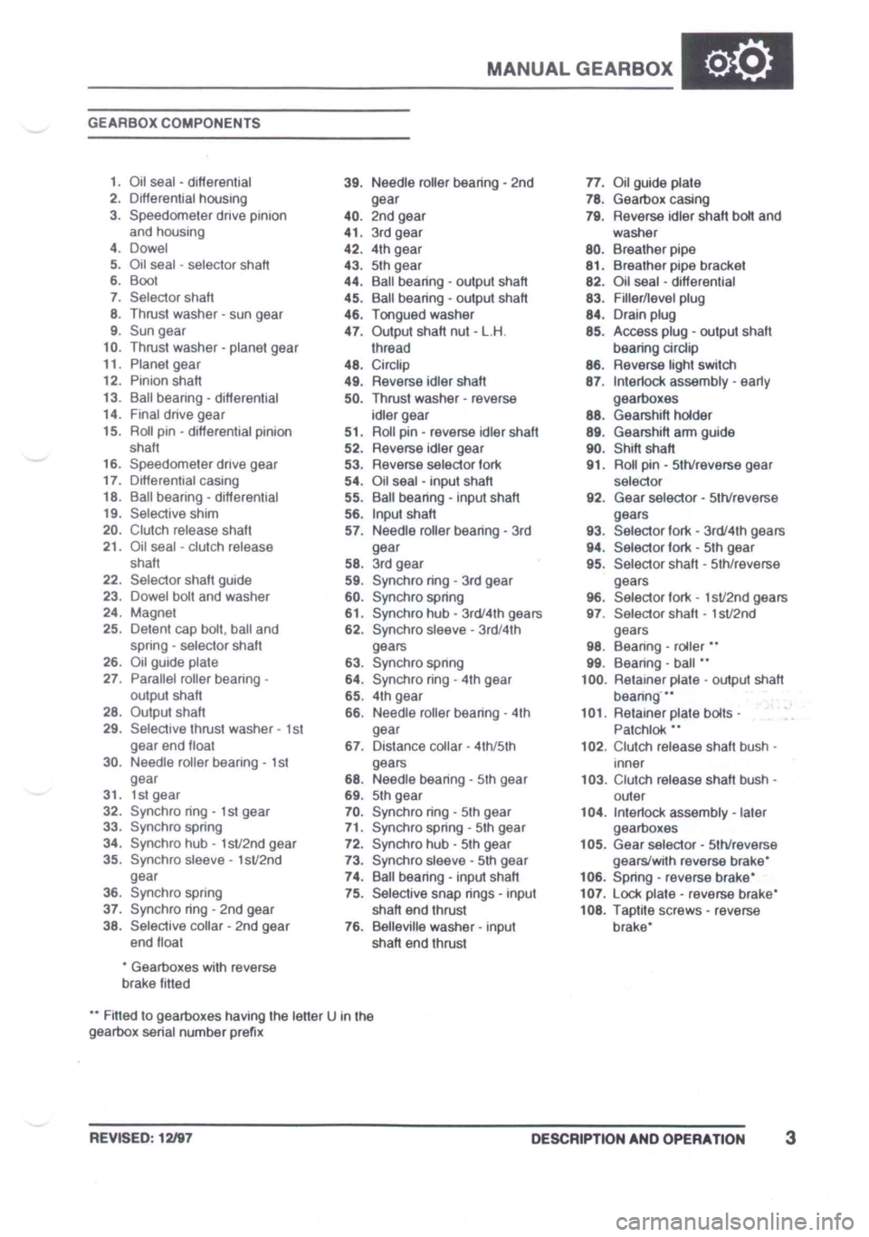 LOTUS ELISE 2001  Service Repair Manual 