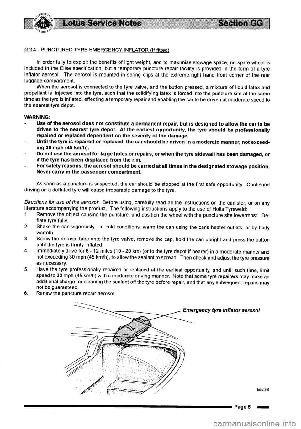 LOTUS ELISE 2001  Service Repair Manual 