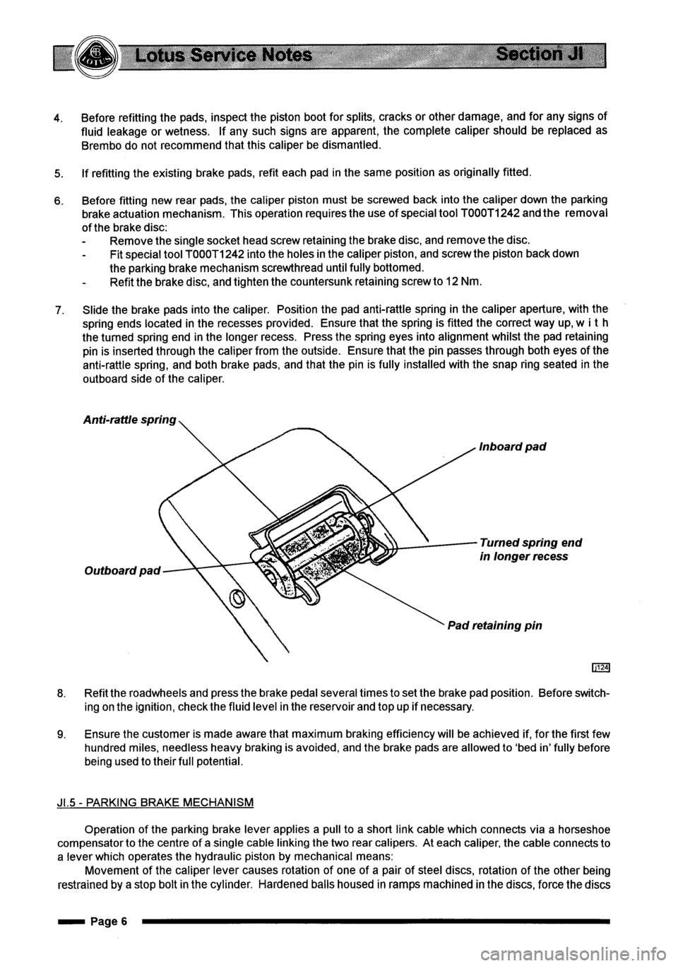 LOTUS ELISE 2001  Service Repair Manual 