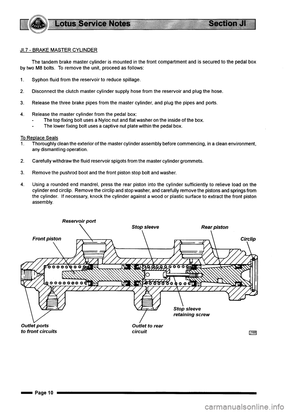 LOTUS ELISE 2001  Service Repair Manual 
