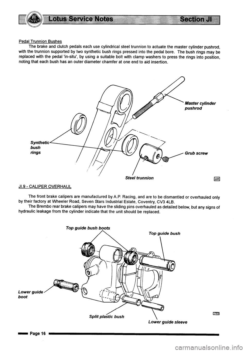 LOTUS ELISE 2001  Service Repair Manual 