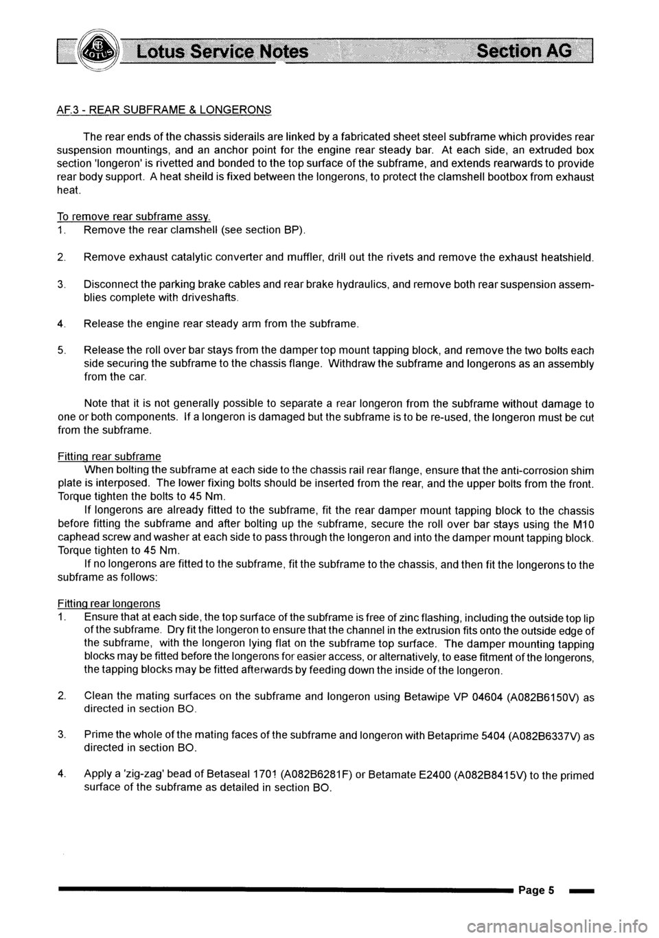 LOTUS ELISE 2001  Service Repair Manual 