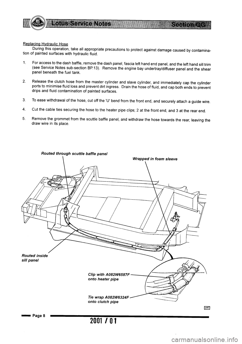 LOTUS ELISE 2001  Service Repair Manual 
