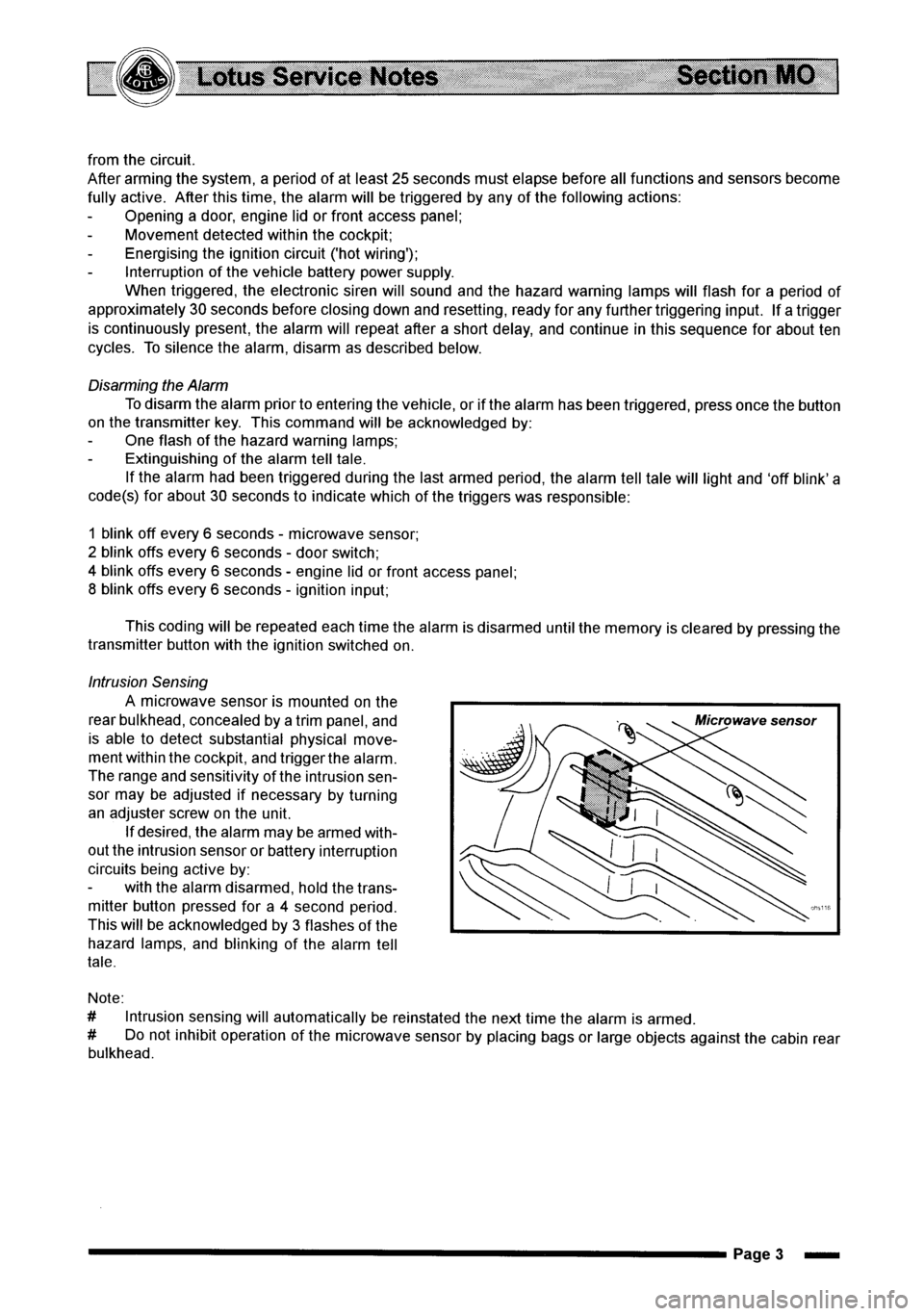 LOTUS ELISE 2001  Service Repair Manual 