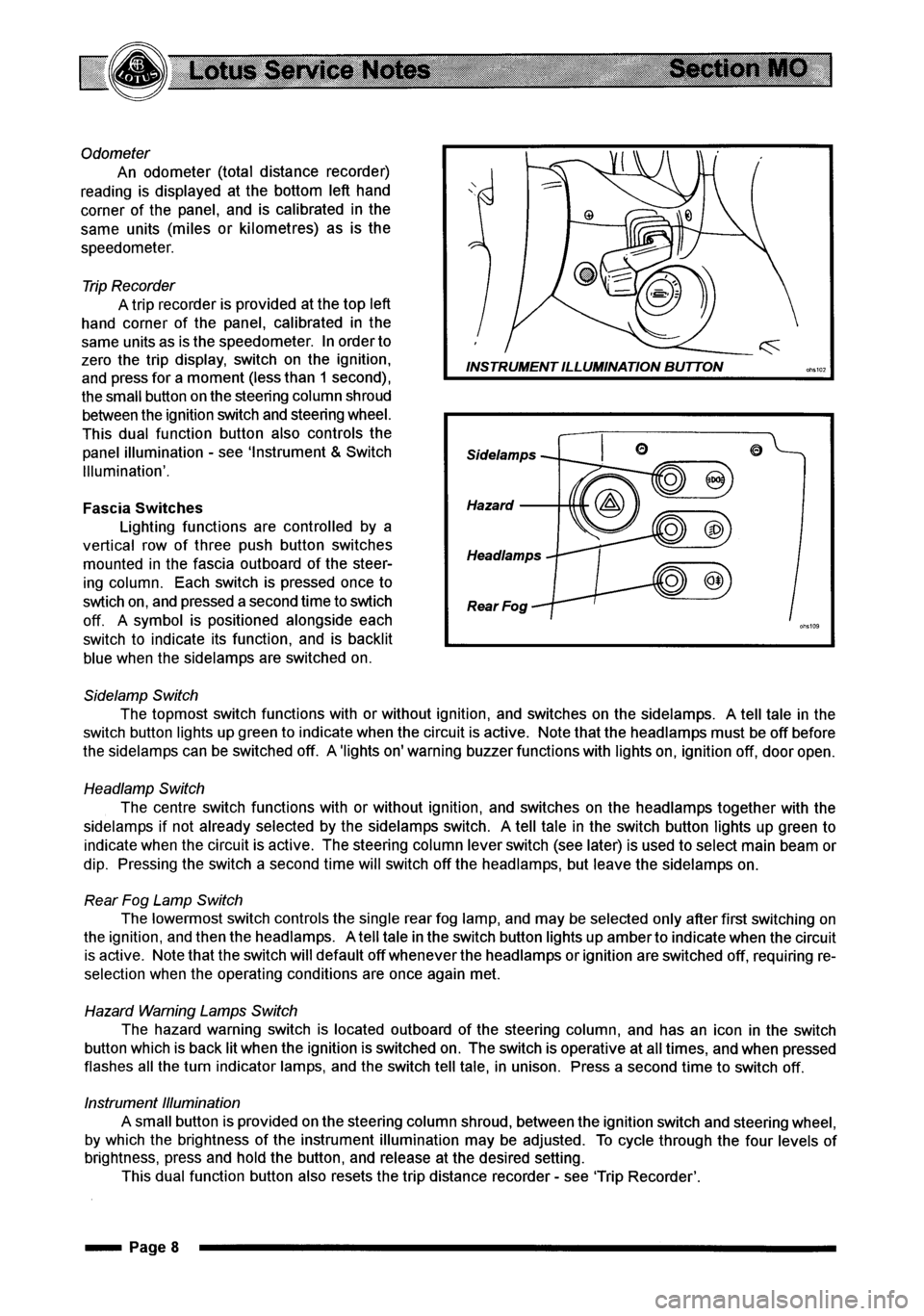 LOTUS ELISE 2001  Service Repair Manual 
