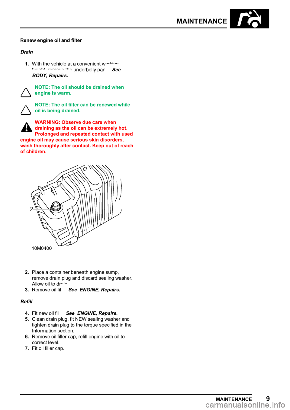 LAND ROVER FREELANDER 1998  Workshop Manual 

    
   