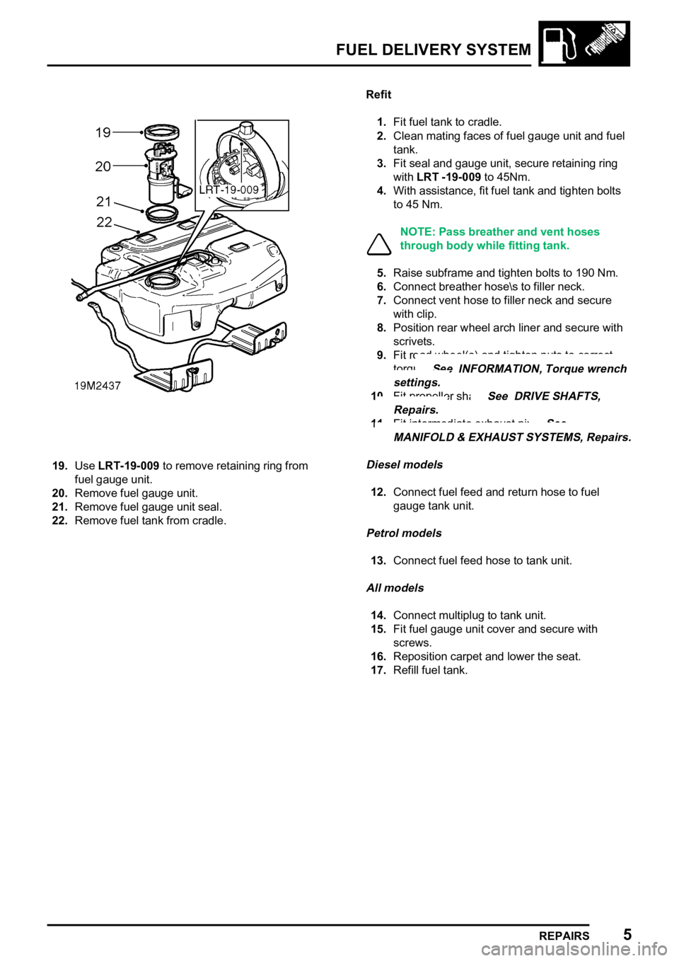 LAND ROVER FREELANDER 1998 Workshop Manual
LAND ROVER FREELANDER 1998 Workshop Manual
