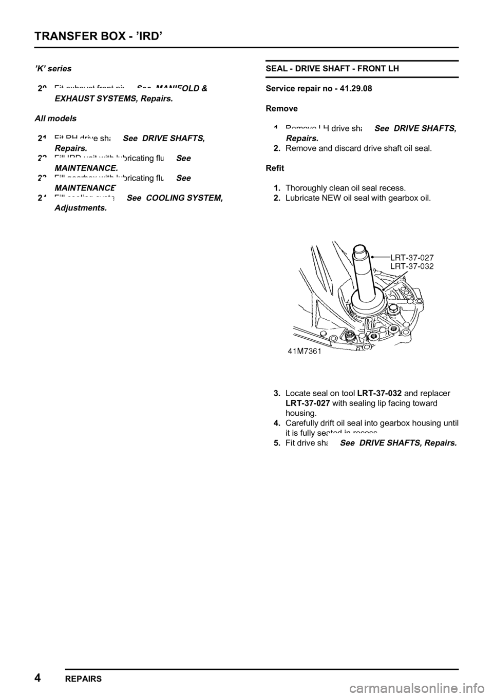 LAND ROVER FREELANDER 1998  Workshop Manual    

   
   