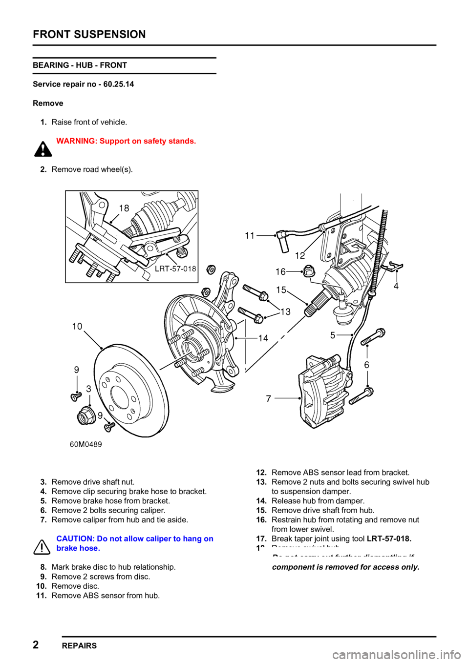 LAND ROVER FREELANDER 1998  Workshop Manual  

    
    