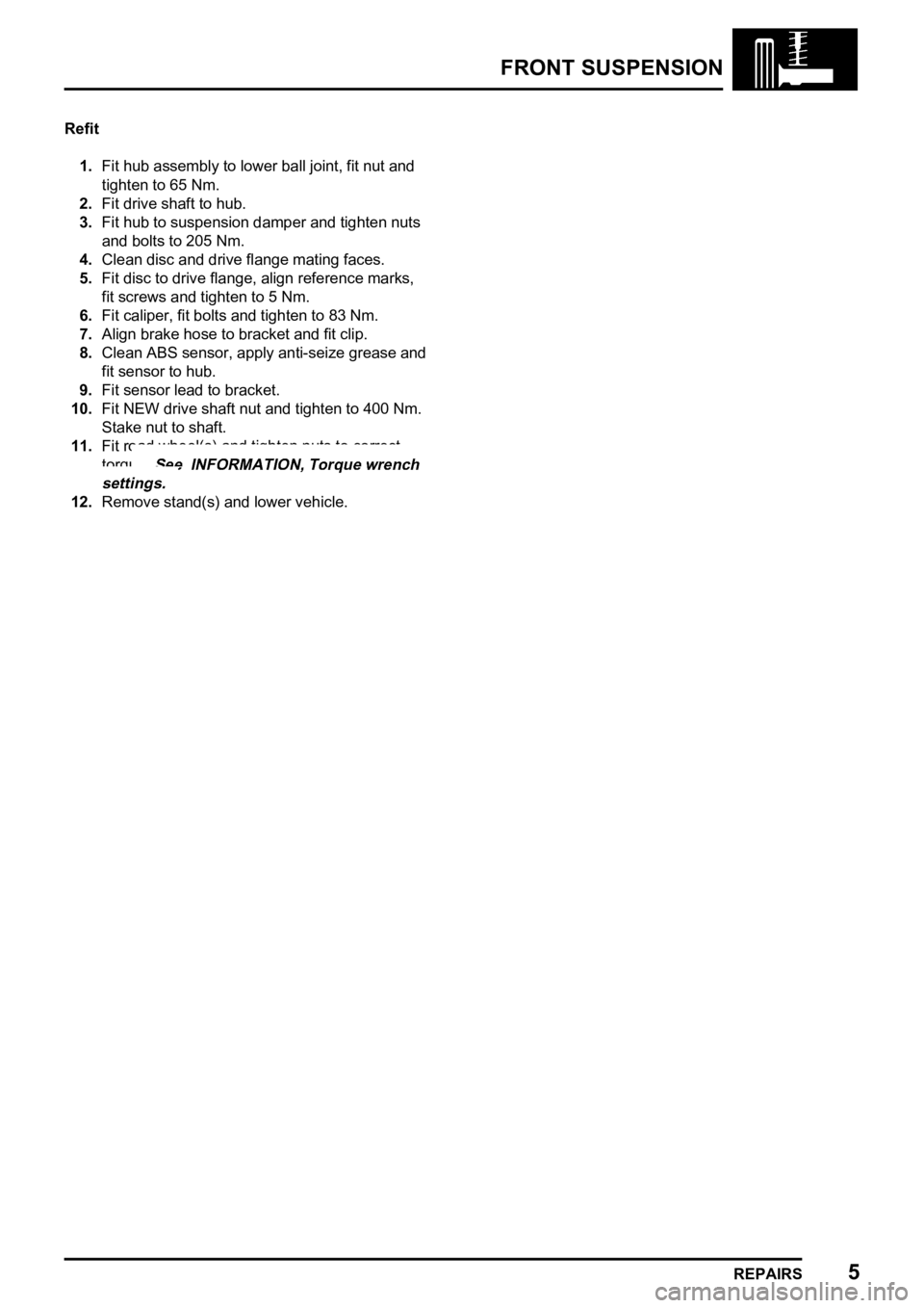 LAND ROVER FREELANDER 1998  Workshop Manual  


       