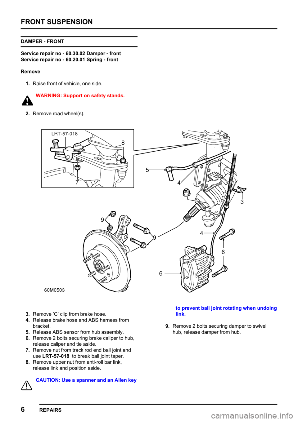 LAND ROVER FREELANDER 1998  Workshop Manual  

  
     