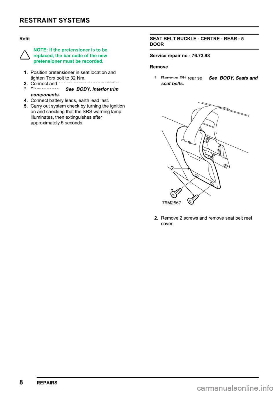 LAND ROVER FREELANDER 1998  Workshop Manual  


      
