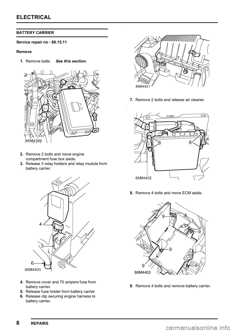 LAND ROVER FREELANDER 1998  Workshop Manual 

 
    

