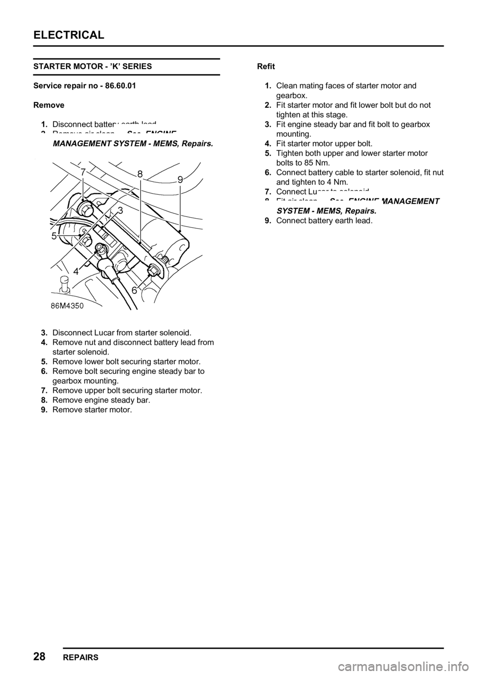 LAND ROVER FREELANDER 1998  Workshop Manual 

    
    