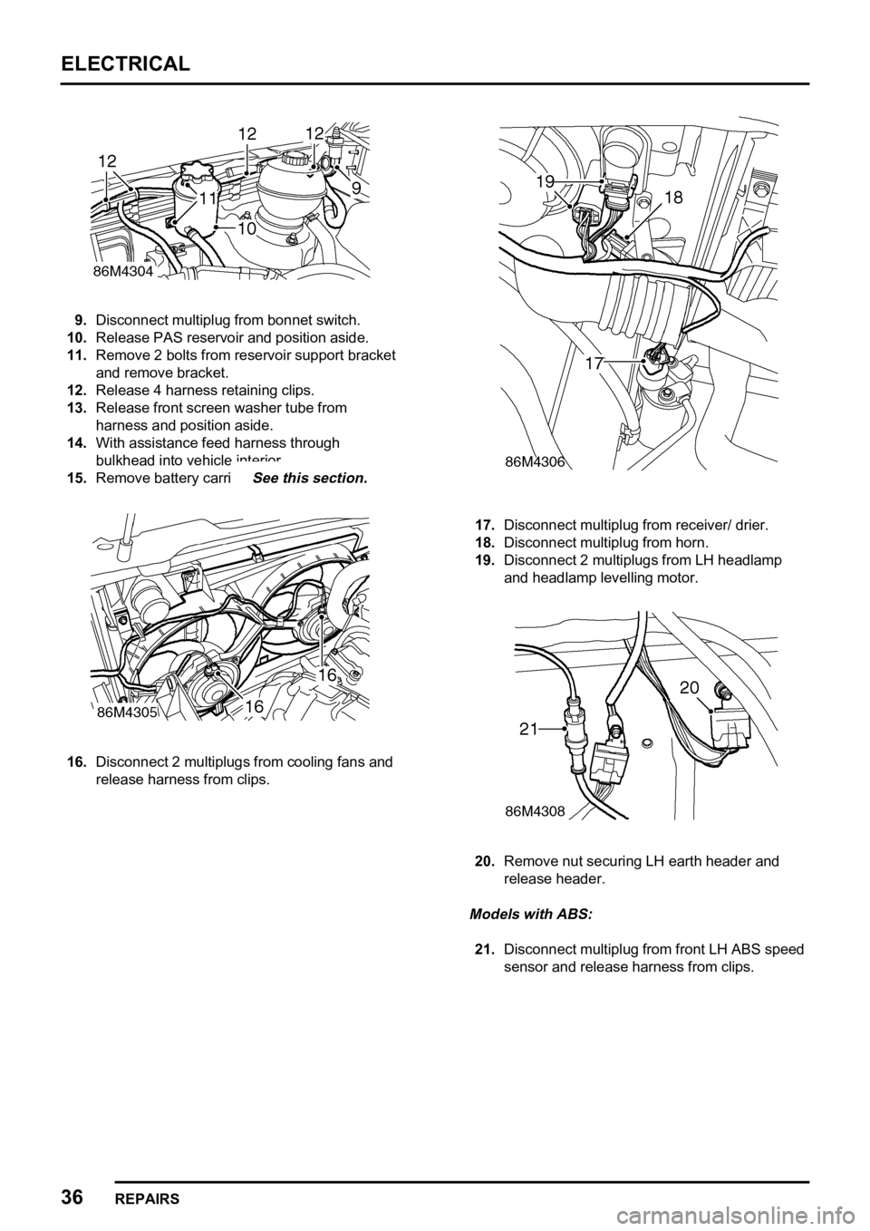 LAND ROVER FREELANDER 1998  Workshop Manual 

    
