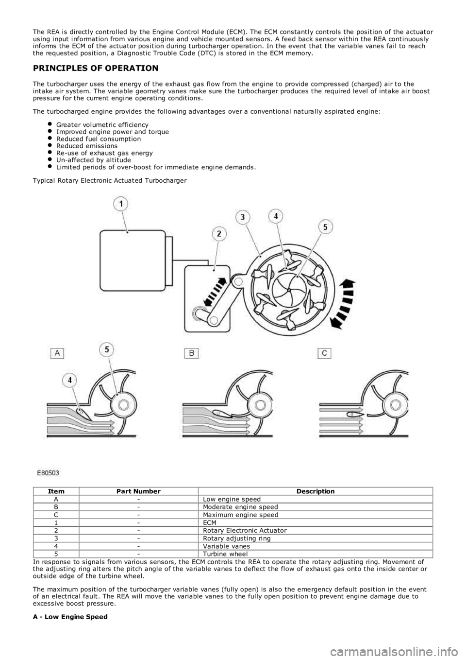 LAND ROVER FRELANDER 2 2006  Repair Manual The REA i s direct ly controlled by the Engine Cont rol Modul e (ECM). The ECM cons tantly cont rol s  t he pos i ti on of the actuat orus ing i nput  i nformat ion from vari ous  engine and vehicle m