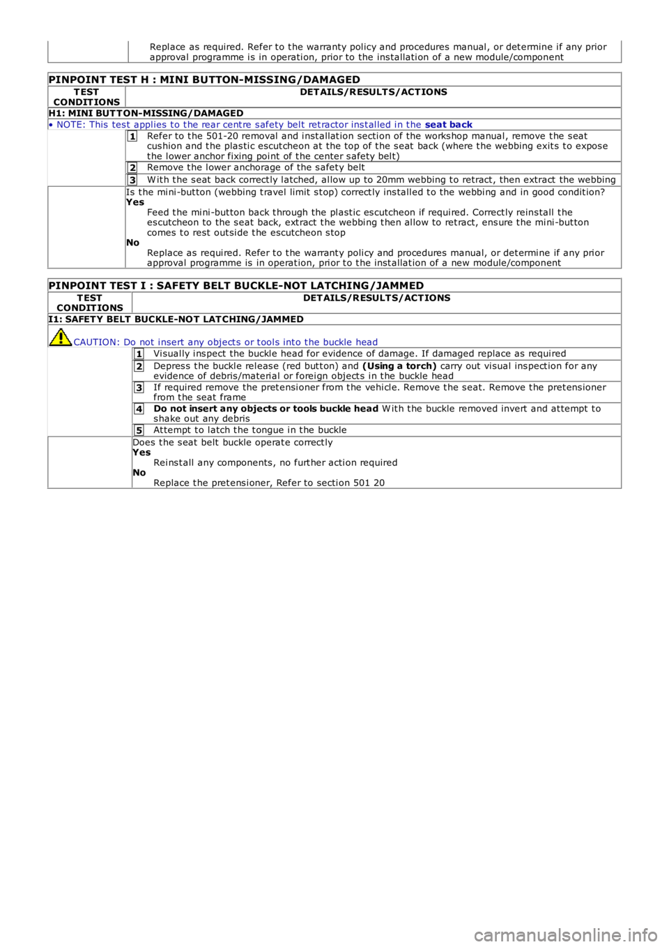 LAND ROVER FRELANDER 2 2006 Repair Manual 1
2
3
1
2
3
4
5
Repl ace as required. Refer t o t he warranty pol icy and procedures manual , or det ermine i f any priorapproval programme i s in operati on, prior to the ins tall ati on of a new m LAND ROVER FRELANDER 2 2006 Repair Manual 1
2
3
1
2
3
4
5
Repl ace as required. Refer t o t he warranty pol icy and procedures manual , or det ermine i f any priorapproval programme i s in operati on, prior to the ins tall ati on of a new m
