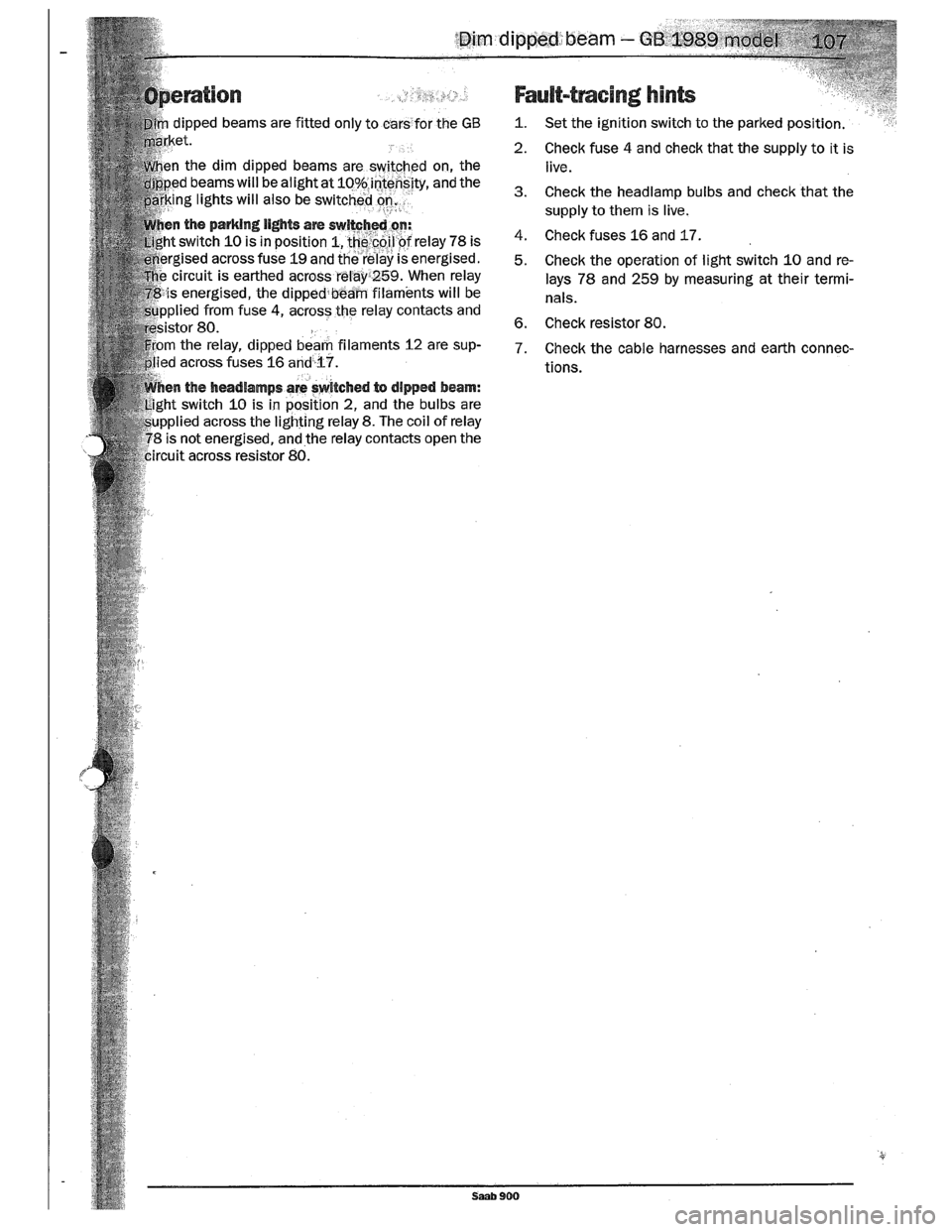 SAAB 900 1989  Service Manual Downloaded from www.Manualslib.com manuals search engine   