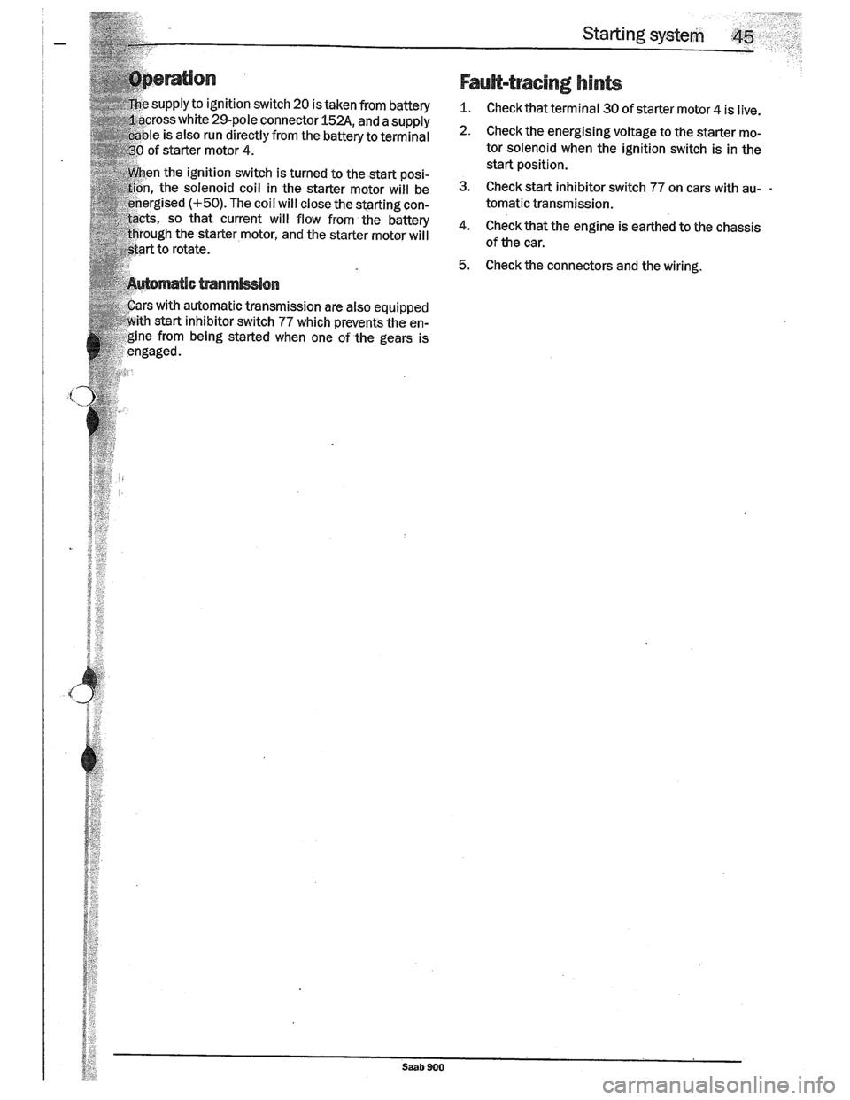 SAAB 900 1989  Service Manual Downloaded from www.Manualslib.com manuals search engine   