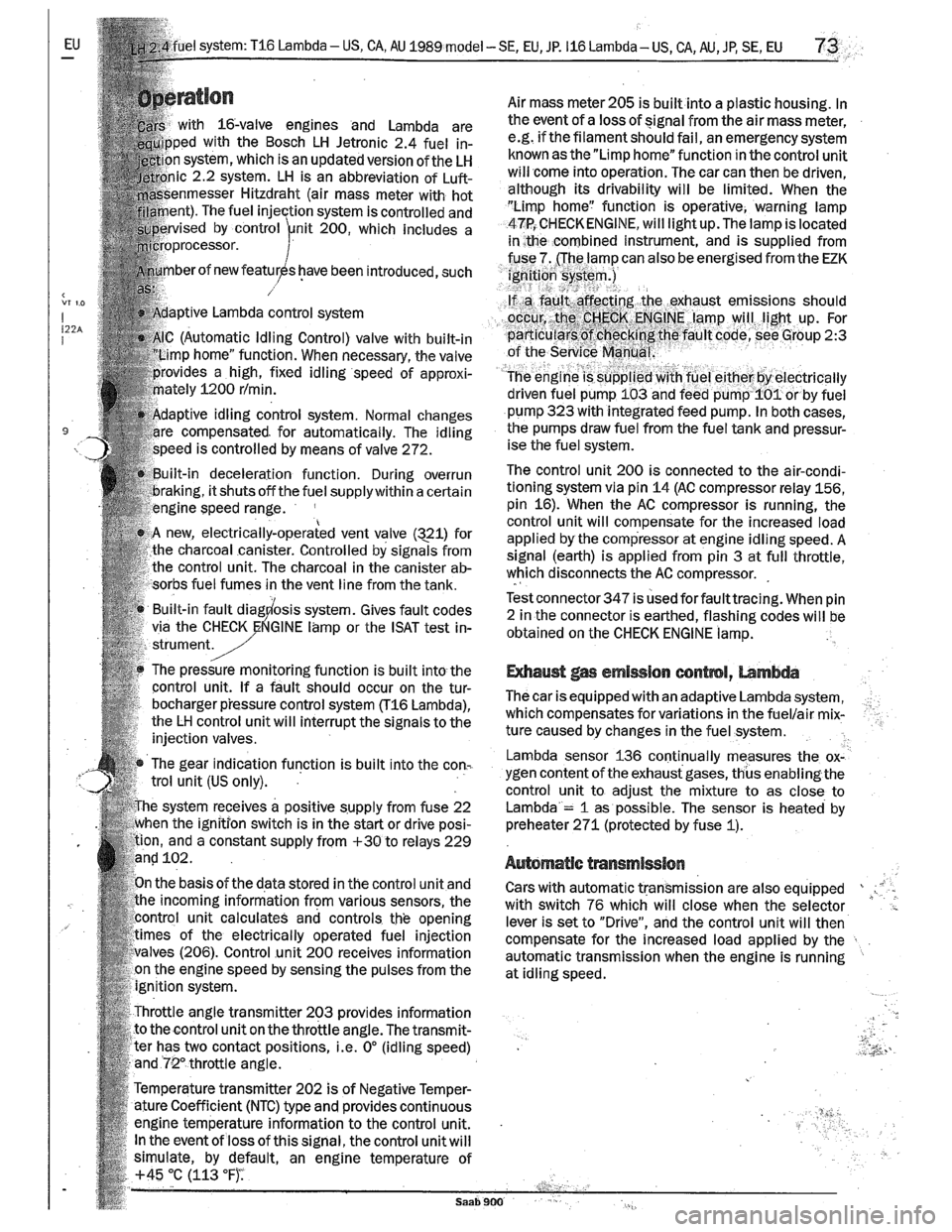 SAAB 900 1989  Service Manual Downloaded from www.Manualslib.com manuals search engine   
