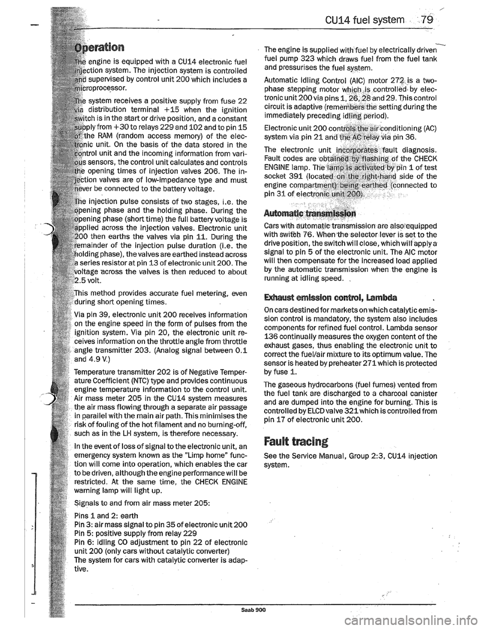 SAAB 900 1989  Service Manual Downloaded from www.Manualslib.com manuals search engine   