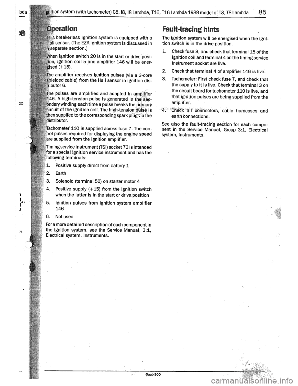 SAAB 900 1989  Service Manual Downloaded from www.Manualslib.com manuals search engine   
