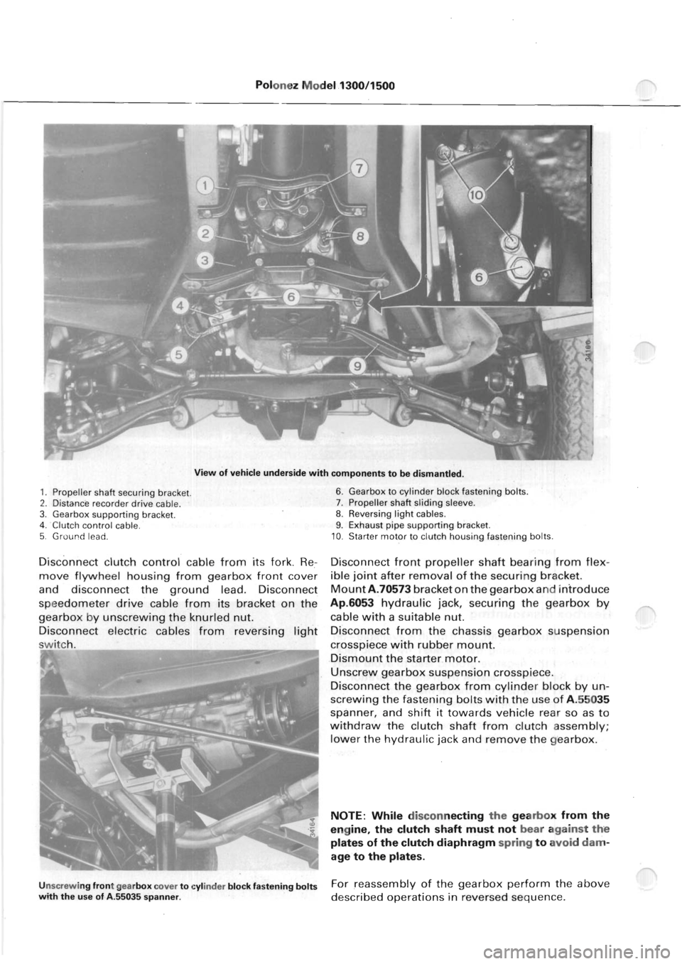 POLONEZ FSO 1300 1978  Repair Manual 