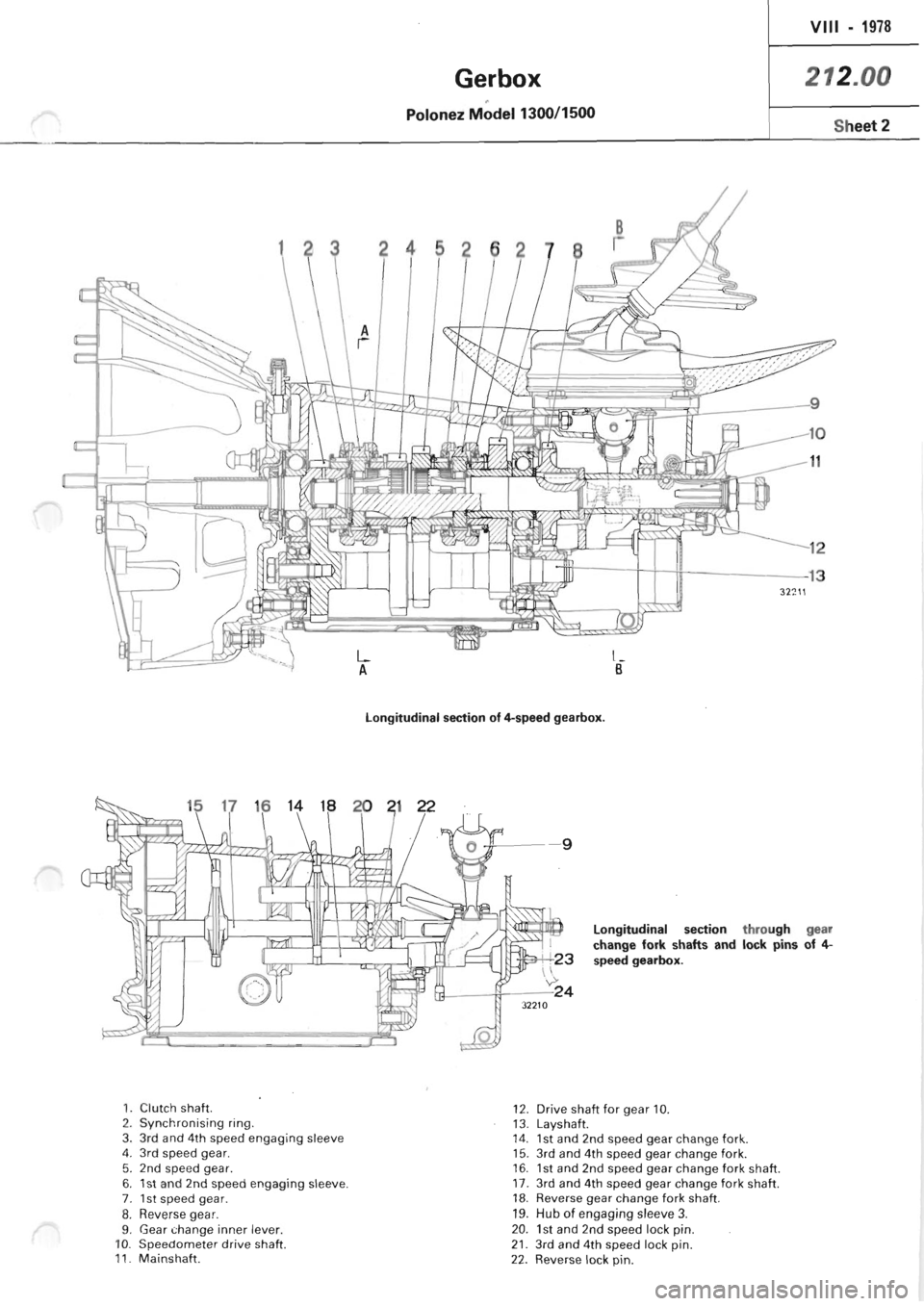 POLONEZ FSO 1300 1978  Repair Manual 