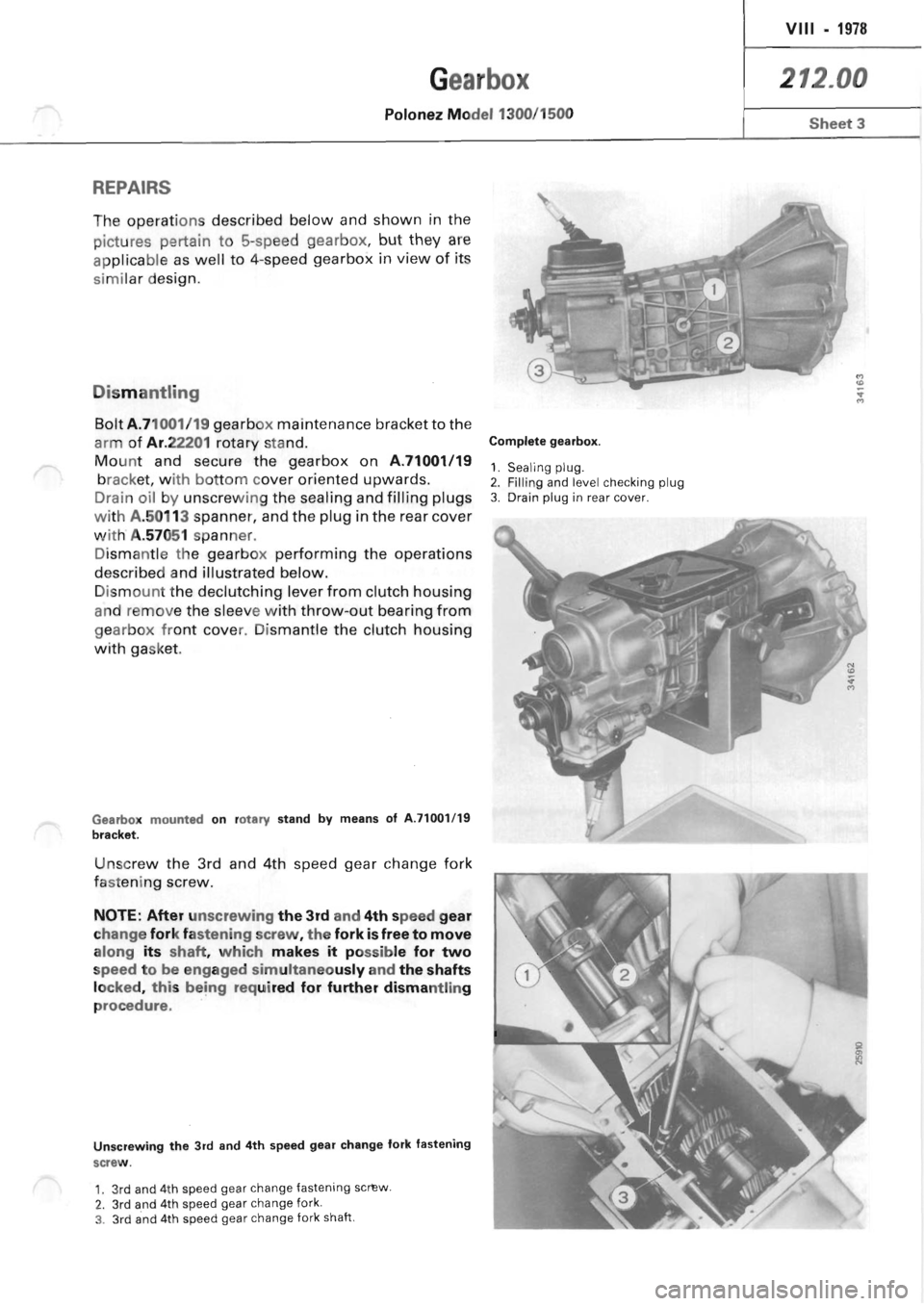 POLONEZ FSO 1300 1978  Repair Manual 