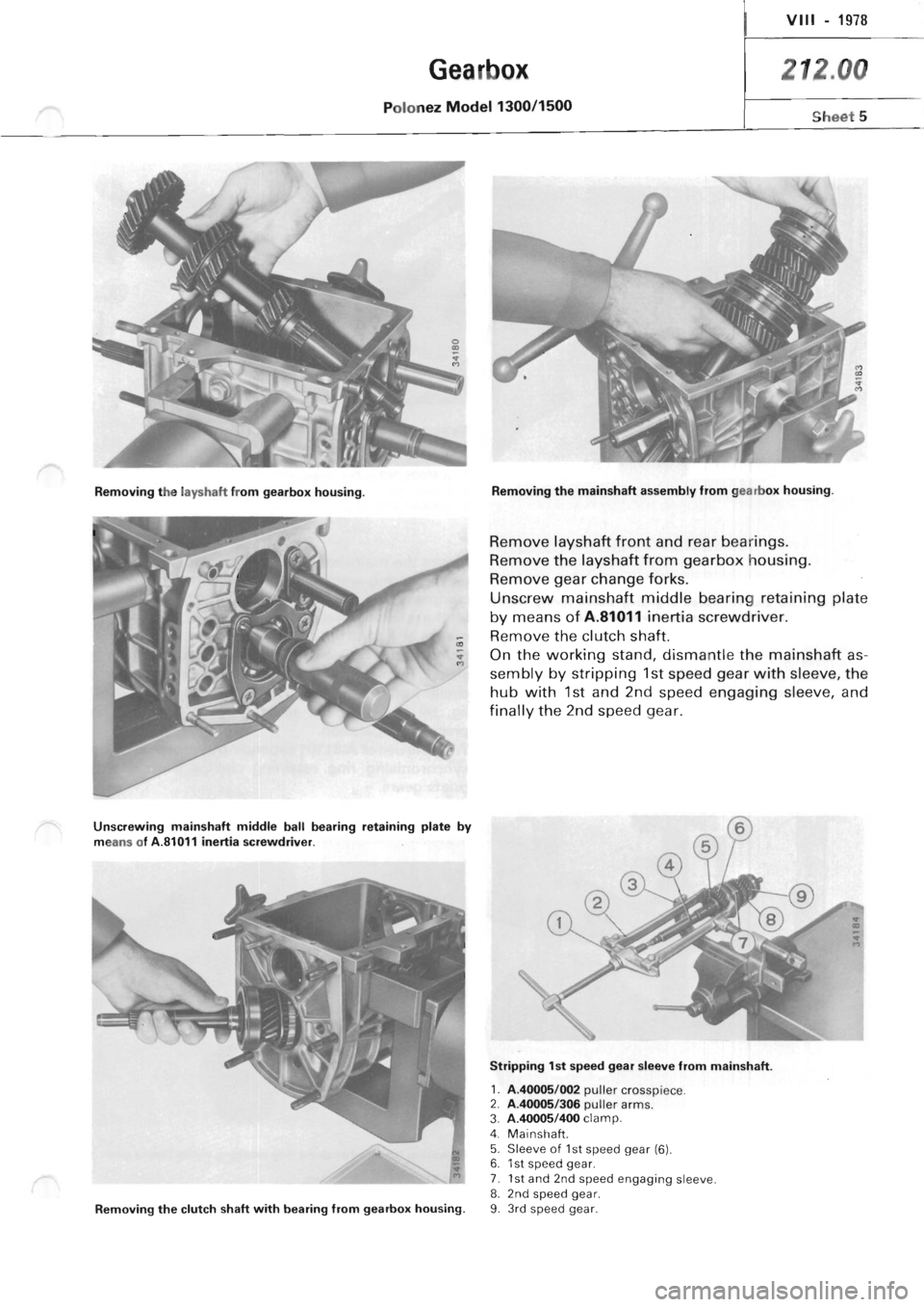 POLONEZ FSO 1300 1978  Repair Manual 