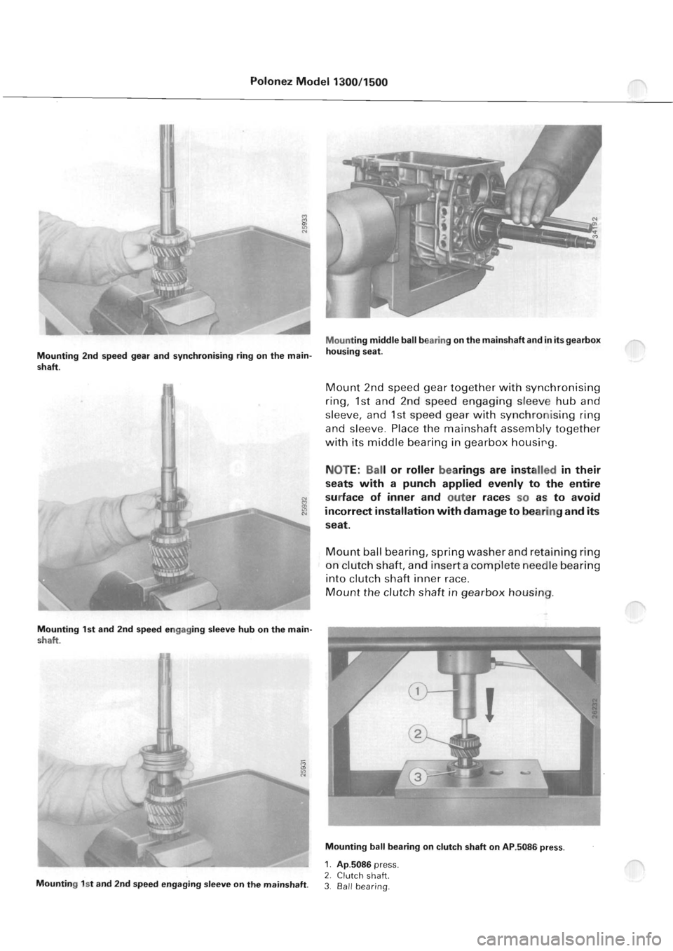 POLONEZ FSO 1300 1978  Repair Manual 