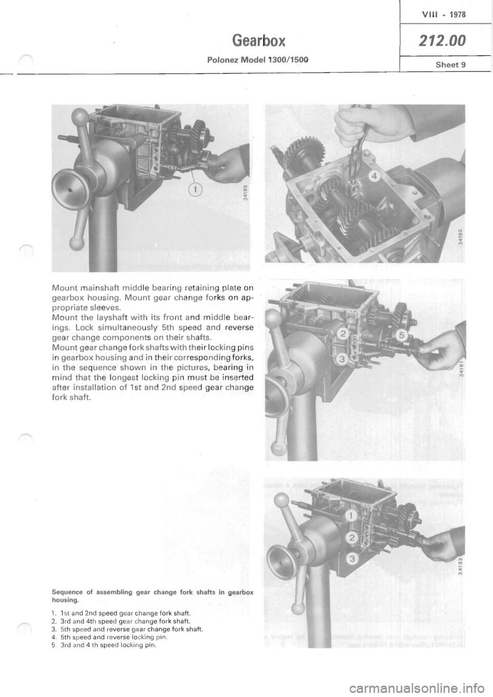 POLONEZ FSO 1300 1978  Repair Manual 