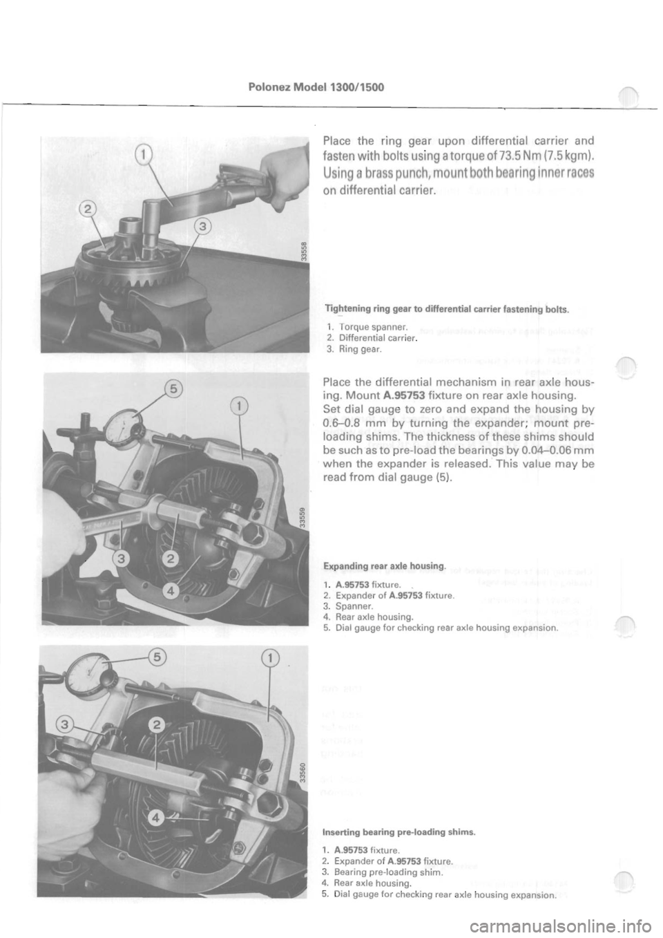 POLONEZ FSO 1300 1978  Repair Manual 