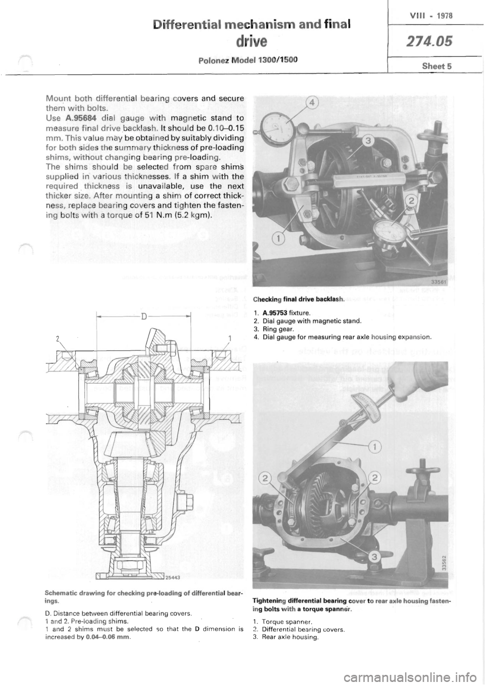 POLONEZ FSO 1300 1978  Repair Manual 